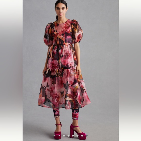 Anthro Floral Sweetheart Jumpsuit - Picture 10 of 15